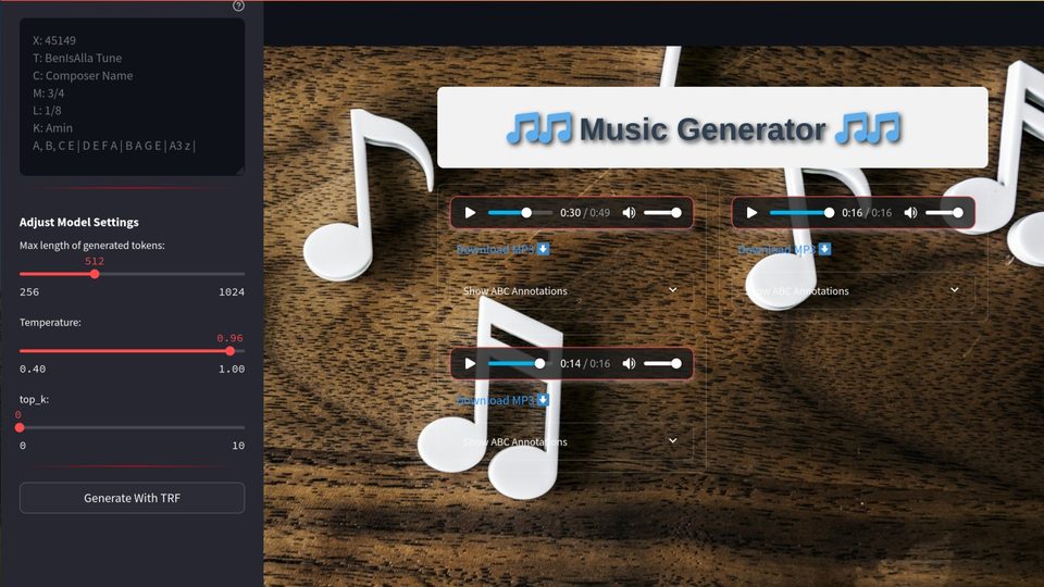 MusicGen — screenshot